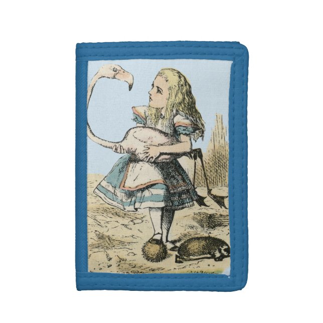 Alice in Wonderland Vintage Illustration Trifold Wallet (Front Vertical)