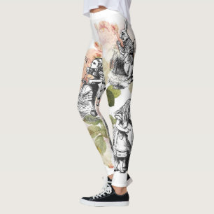 Alice in Wonderland Vintage Roses Leggings