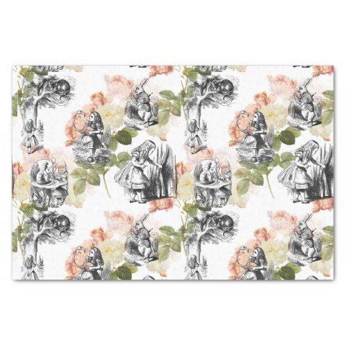 Alice in Wonderland Vintage Roses Tissue Paper