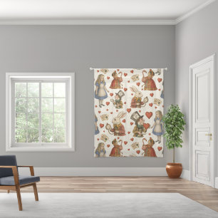 Alice in Wonderland Vintage Sheer Curtains