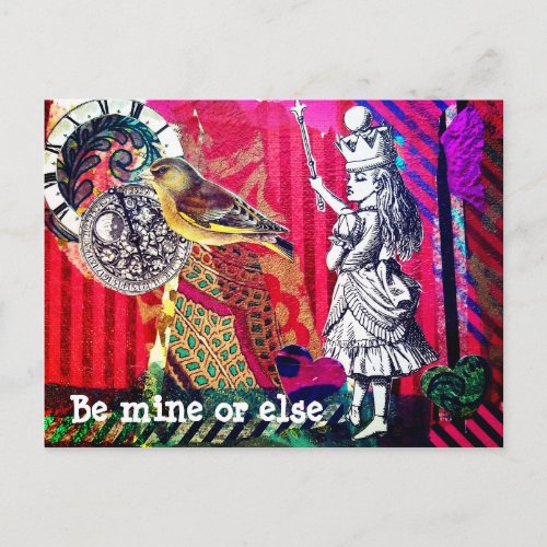 Alice in Wonderland Vintage Style Postcard