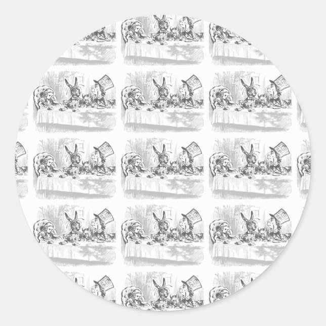 Alice in Wonderland Vintage Tea Party Stickers (Front)