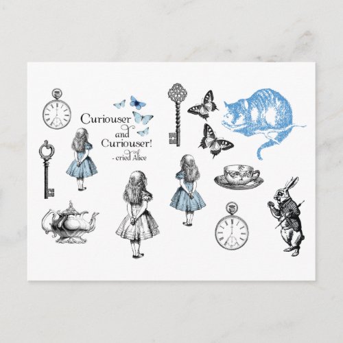 Alice in Wonderland Vintage Things Postcard