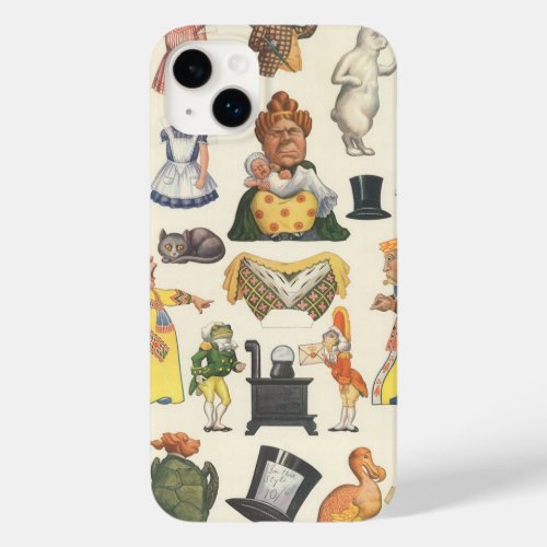 Alice in Wonderland Vintage Victorian Paper Doll Case_Mate iPhone 14 Plus Case