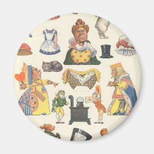 Alice in Wonderland, Vintage Victorian Paper Doll Magnet