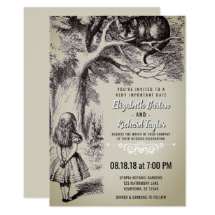 Alice in wonderland Wedding Invitations | Zazzle
