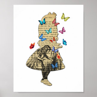 Alice In Wonderland - Vintage Wonderland Book Poster