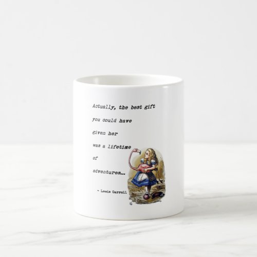 Alice In Wonderland WFlamingo Adventure Quote Coffee Mug
