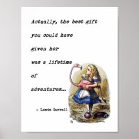 Alice In Wonderland W/Flamingo Adventure Quote