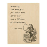 Alice In Wonderland W/Flamingo Adventure Quote