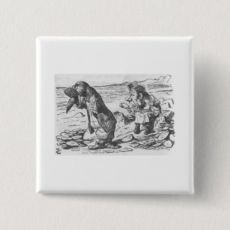Alice in Wonderland: Walrus Carpenter & Oysters Pinback Button