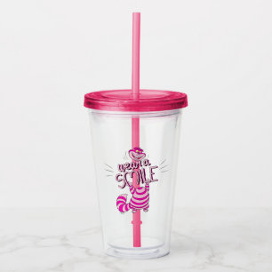 Alice In Wonderland Wear A Smile Acrylic Tumbler