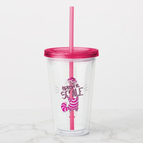 Alice In Wonderland  Wear A Smile Acrylic Tumbler