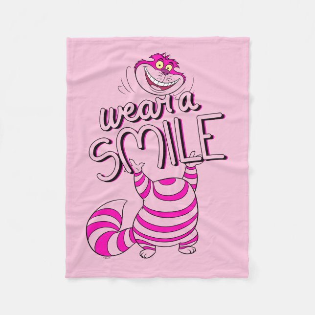 Alice In Wonderland | Wear A Smile Fleece Blanket (Front)