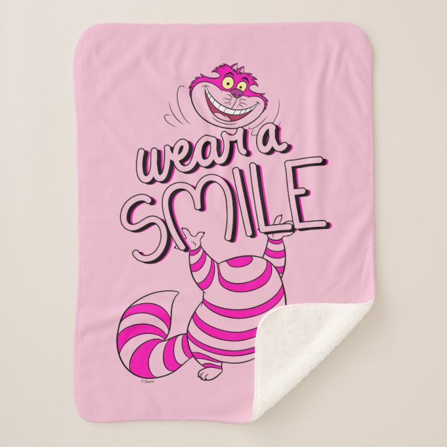 Alice In Wonderland | Wear A Smile Sherpa Blanket (Front)