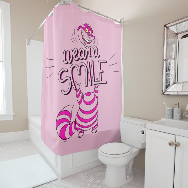 Alice In Wonderland | Wear A Smile Shower Curtain (In Situ)