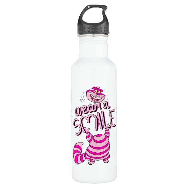 Alice In Wonderland | Wear A Smile Stainless Steel Water Bottle (Front)