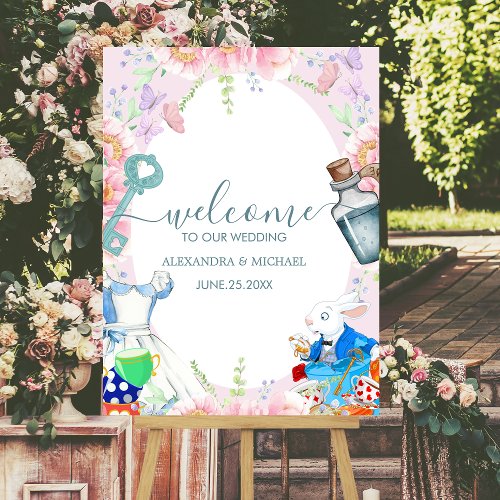 Alice in Wonderland Wedding Foam Board