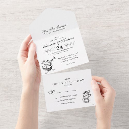 Alice in Wonderland Wedding Invitation