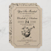 Alice in Wonderland Wedding Invitation (Front/Back)