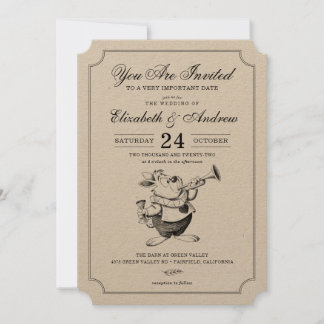 Alice in Wonderland Wedding Invitation