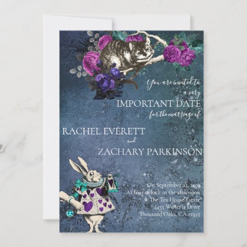 Alice in Wonderland Wedding Invitation