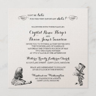 Alice in Wonderland Wedding Invitation