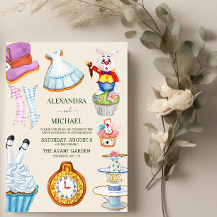 Alice in Wonderland Wedding Invitation