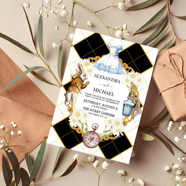 Alice in Wonderland Wedding Invitation (Creator Uploaded)