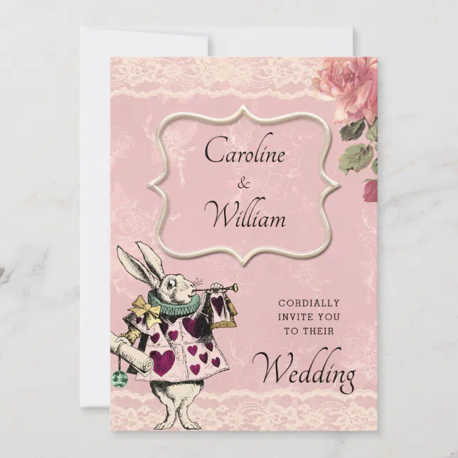 Alice in Wonderland Wedding Invitation | Zazzle