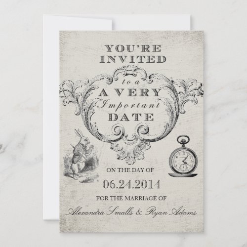 Alice in Wonderland Wedding Invitation