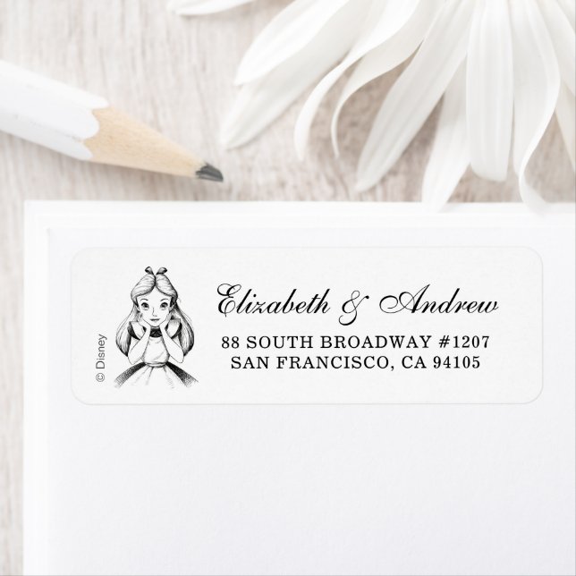 Alice in Wonderland Wedding Label (Insitu)