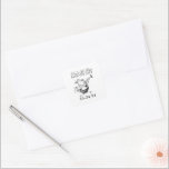 Alice in Wonderland Wedding Save the Date Square Sticker<br><div class="desc">Seal all your family and friends invitations to your various Wedding events with these Alice in Wonderland stickers!</div>