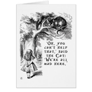 Alice in Wonderland - We're all mad here Cards