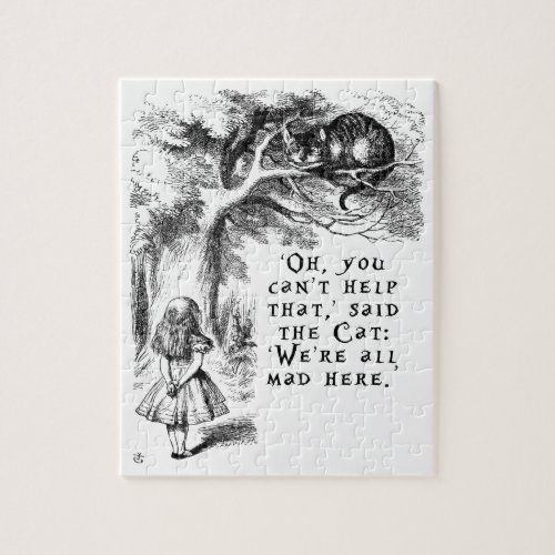 Alice in Wonderland _ Were all mad here Jigsaw Puzzle