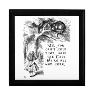 Alice in Wonderland - We're all mad here Keepsake Box