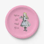 Alice in Wonderland We&#39;re All Mad Here Paper Plate