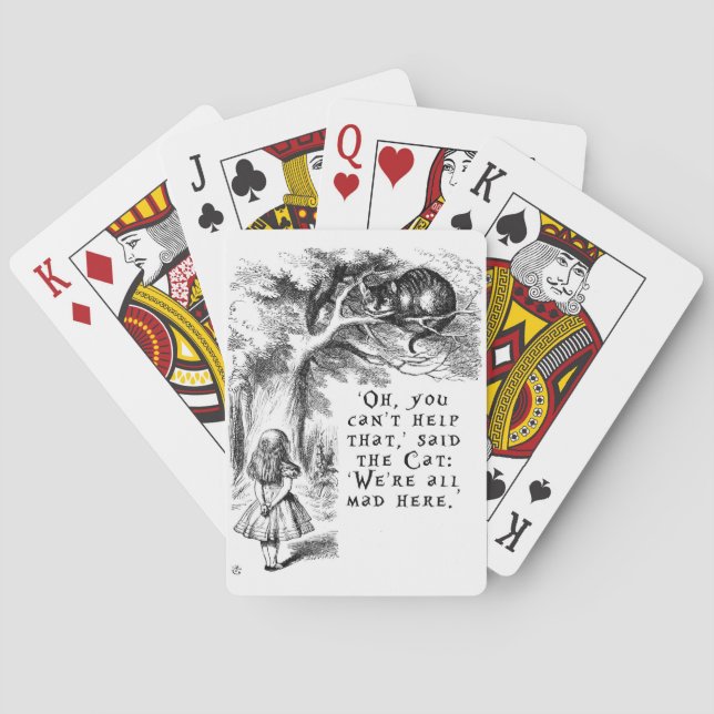 Alice in Wonderland - We're all mad here Poker Cards (Back)