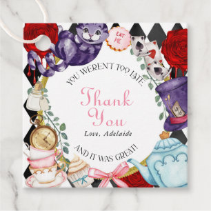 Alice in Wonderland Whimsical Children's Birthday  Favor Tags