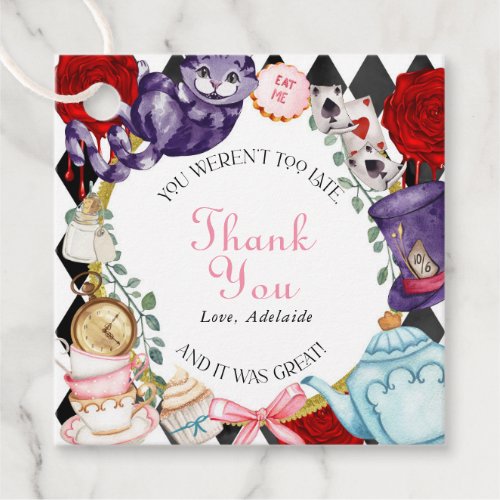 Alice in Wonderland Whimsical Childrens Birthday  Favor Tags