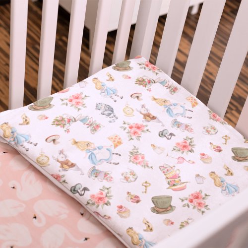 Alice in Wonderland Whimsical Nursery Blanket