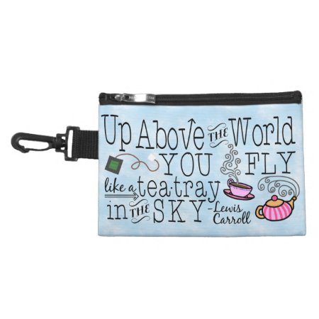 Alice In Wonderland Whimsical Tea Carroll Quote Accessory Bag