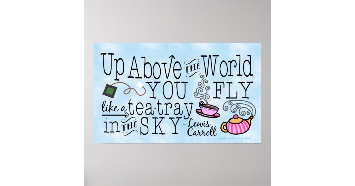 Alice in Wonderland Whimsical Tea Carroll Quote Poster | Zazzle