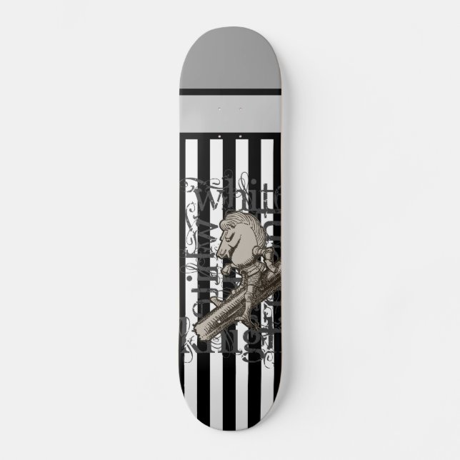 Alice In Wonderland White Knight Grunge Skateboard Deck (Front)