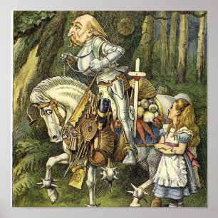 Alice in Wonderland White Knight Print
