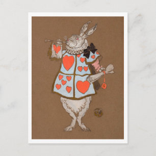 Alice in Wonderland, White Rabbit, 1915, Vintage Postcard