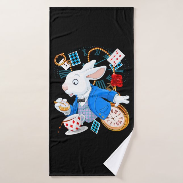 Alice In Wonderland  - White Rabbit Bath Towel (Bath Towel)