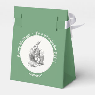 Alice in Wonderland White Rabbit Birthday Party Favor Boxes