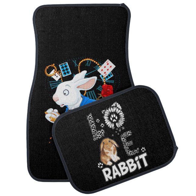 Alice In Wonderland  - White Rabbit Car Floor Mat (Set)