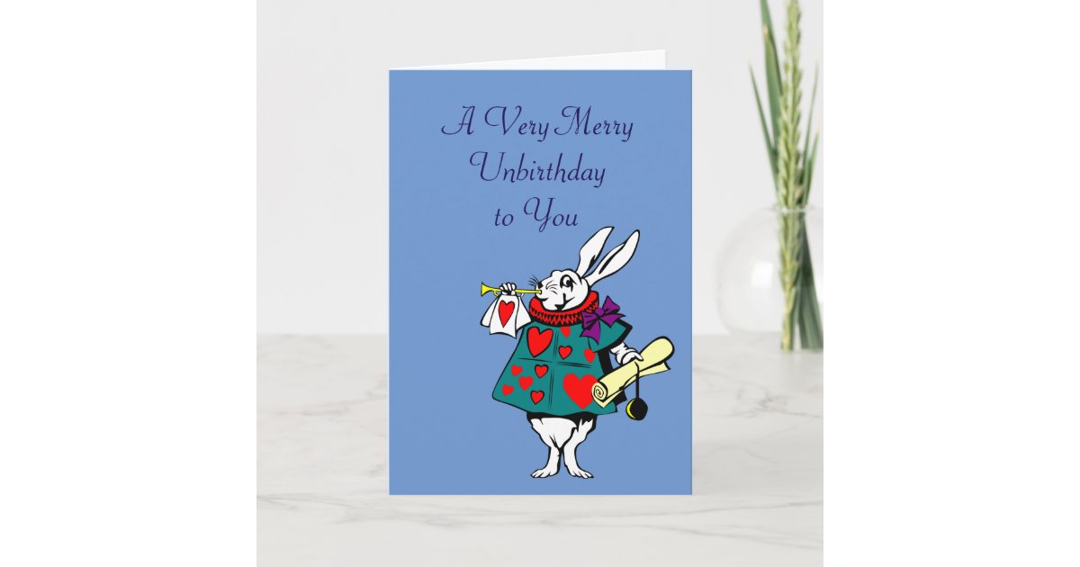 Alice in Wonderland: White Rabbit Card | Zazzle